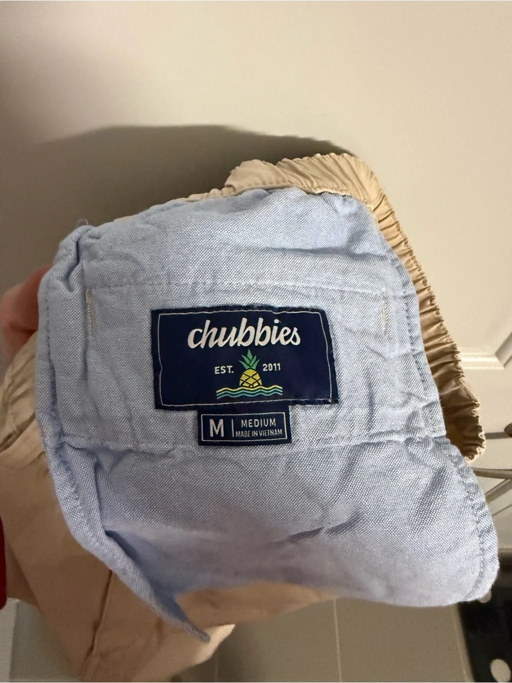 chubbies Men's Khaki Elastic Waist Casual Shorts